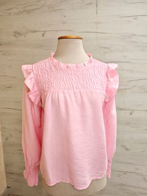 blusa volante sky rosa