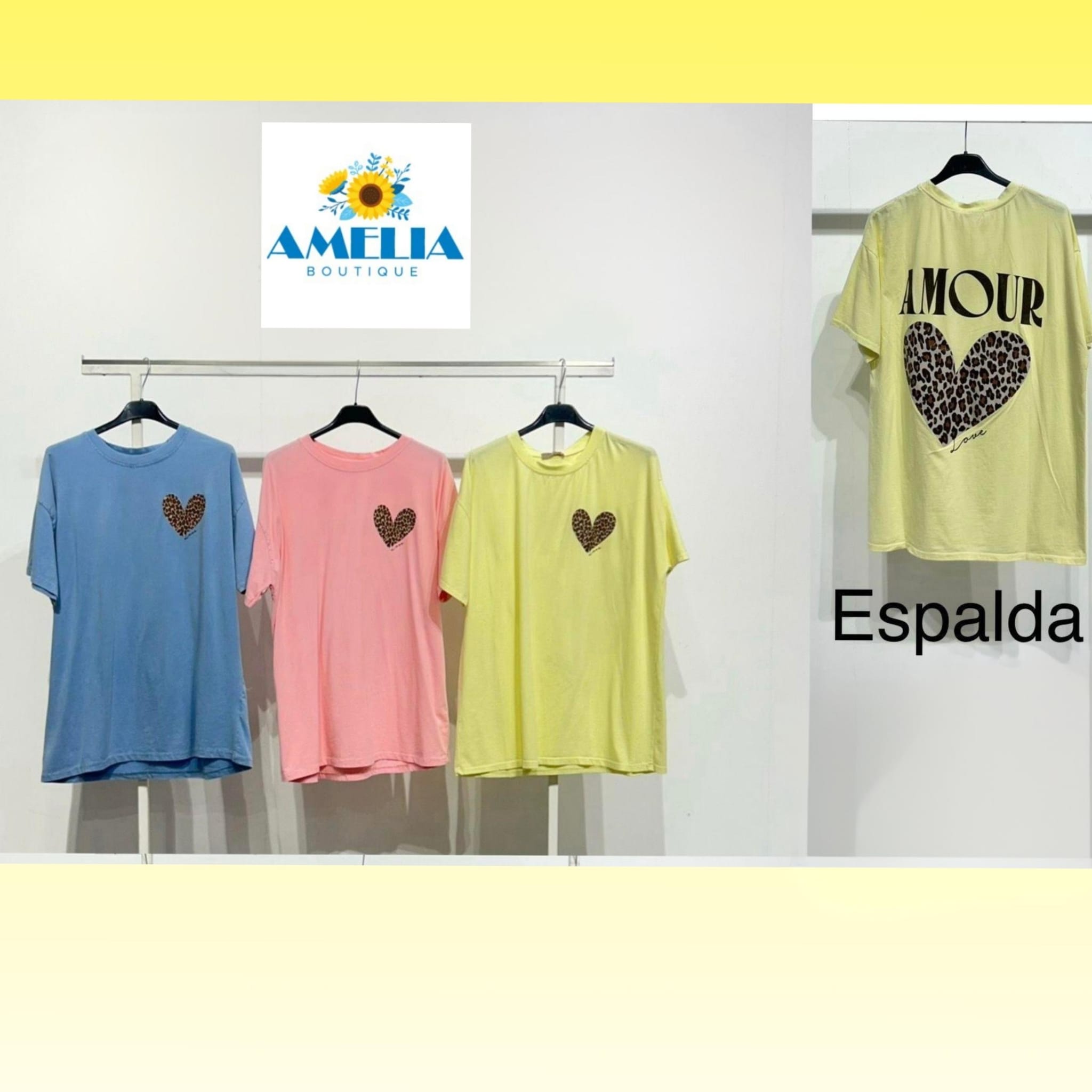 camiseta love print gris - Imagen 3