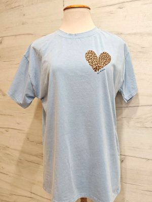 camiseta love print azul