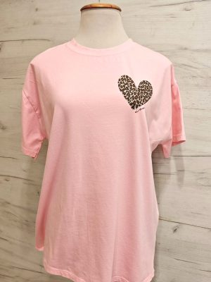 camiseta love print rosa