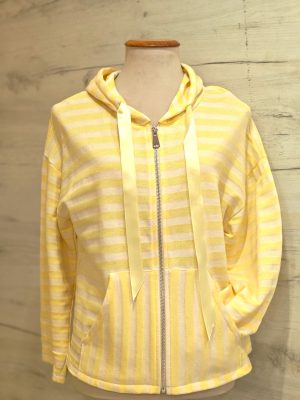 chaqueta sudadera stripes amarillo