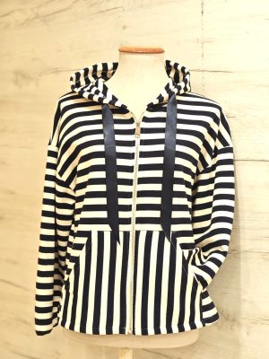 chaqueta sudadera stripes azul marino