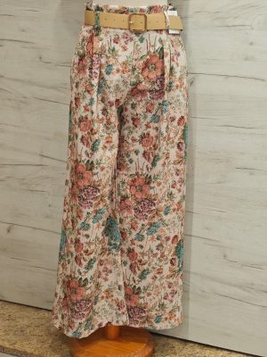 Pantalón ancho flores