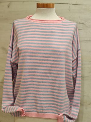 Jersey Rayas Rosa Claro