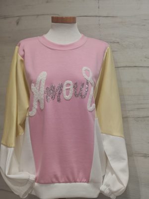 Sudadera Amour Rosa