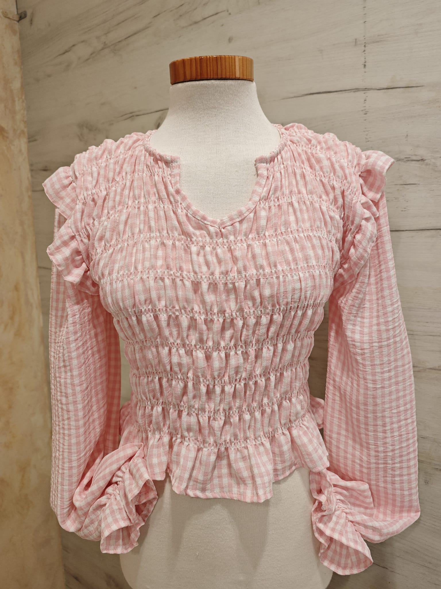 Top Cuadros Vichy Rosa