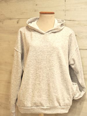 sudadera sprint capucha gris