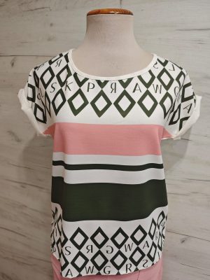 blusa rombos line rosa