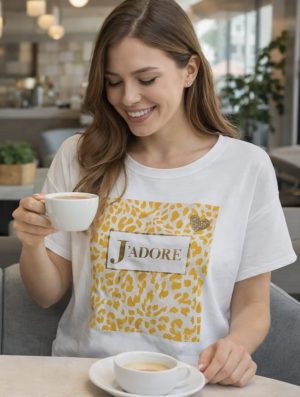 camiseta jadore amarilla