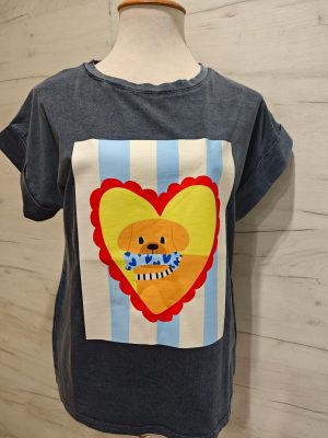camiseta corazon perrito