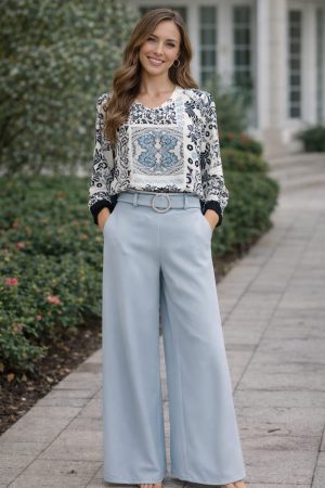 conjunto pantalon azul