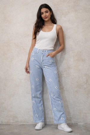 Vaquero flores y rayas