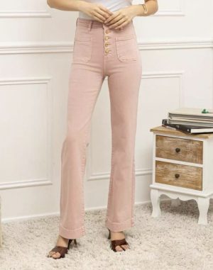 Vaquero rosa botones