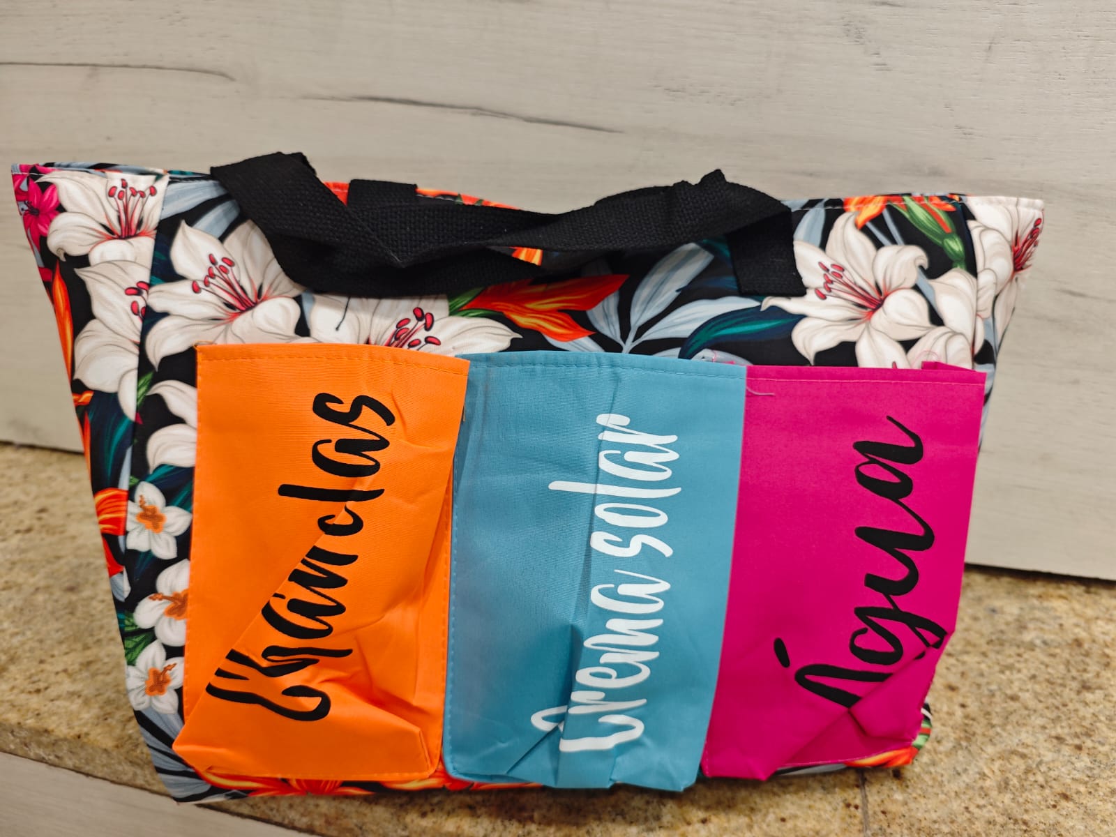 bolsa de playa negro