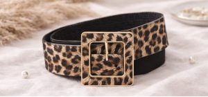 cinturón elástico leopardo