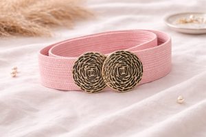 cinturón elástico rosa