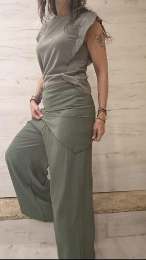 Pantalón verde pañuelo