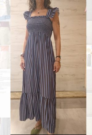 vestido rayas azul
